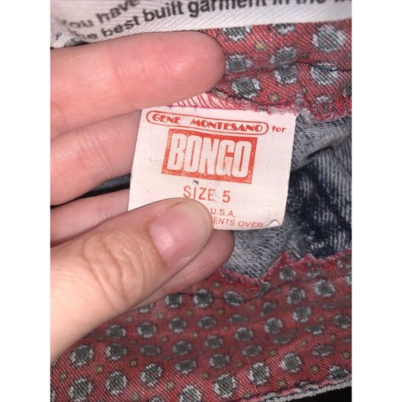 Vtg Bongo Acid Wash Denim Skirt Juniors Sz 5 Pencil - Picture 5 of 8